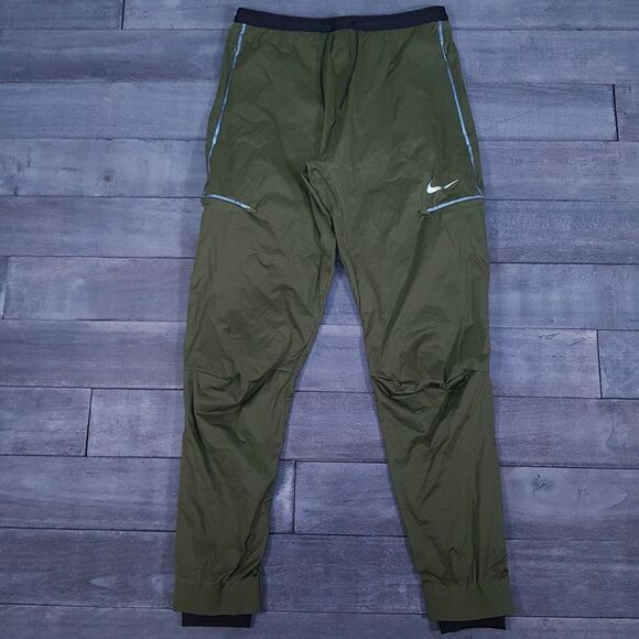 NIKE Storm-Fit ADV Run Division Running Pants Mens Size‎ SMALL Rough Green